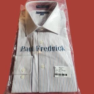 Paul Fredrick Finest Long Staple Cotton Dress Shirt NWT